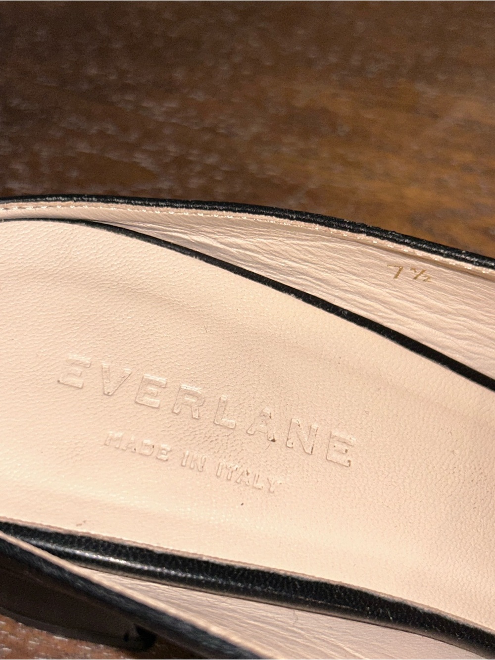 EVERLANE Leather Slip On Open Back Mule Block Heel Shoes - Picture 6 of 9